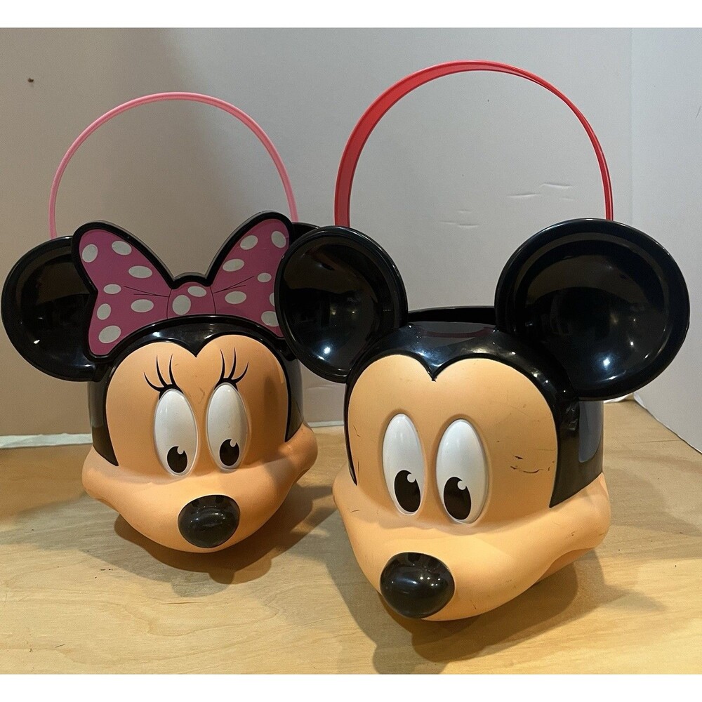 PTI Group Mickey & Minnie Mouse Disney Candy Bucket/ Basket Easter Halloween